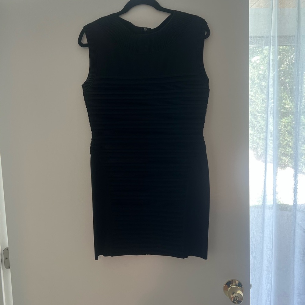 All Saints Black BodyCon Ribbed Dress